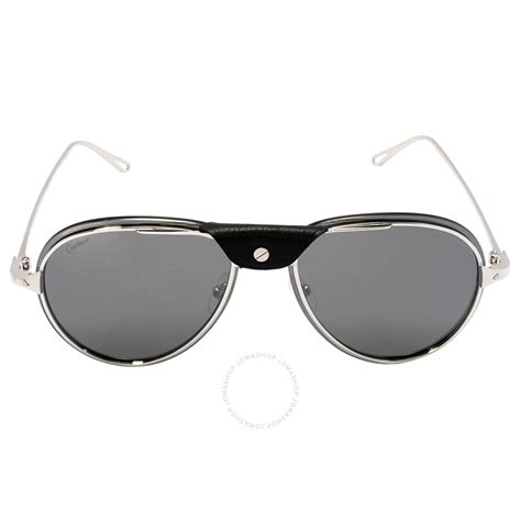 cartier silver pilot unisex sunglasses ct0242s 003 60 843023149475 sunglasses jomashop