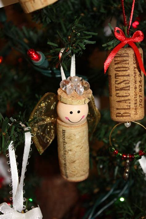 For Your Consideration Is Cute Guardian Angel Ornament Made Of Cork