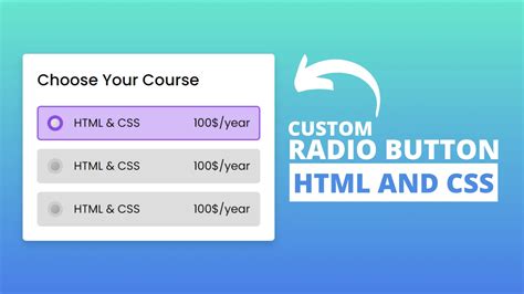 How To Use Radio Button In Html And Css