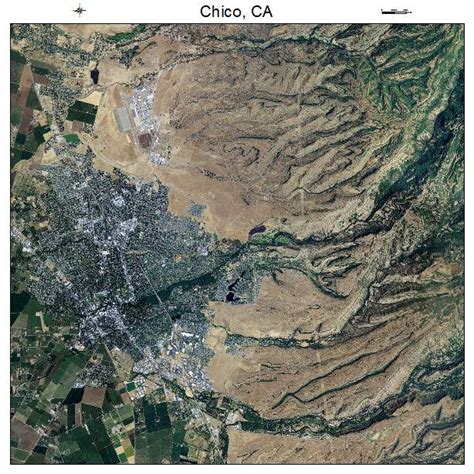 Aerial Photography Map Of Chico Ca California