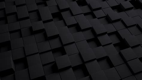 Black 3d Abstract Cube Hd 4k Simple Background Hd Wallpaper