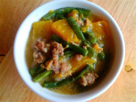 One Filipino Recipe At A Time Ginataang Kalabasa At Sitaw