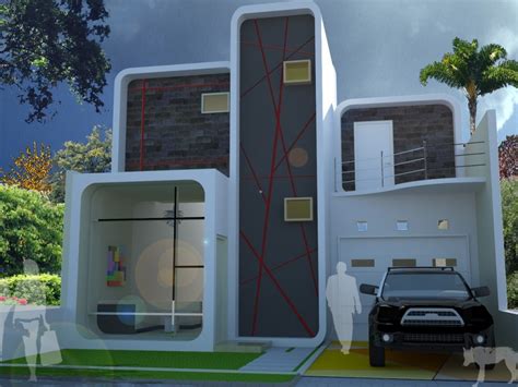 Seperti gambar di atas, desain rumah minimalis dengan batu alam berwarna abu gelap. 60 Desain Rumah Unik Minimalis di Dunia | Desainrumahnya.com