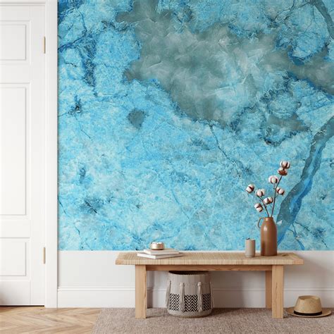 Ocean Blue Mermaid Marble Wallpaper Buy Online Happywall