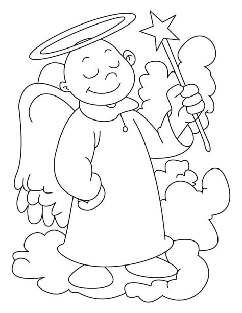 Praying Angel Coloring Page Free Printable Coloring Pages For Kids
