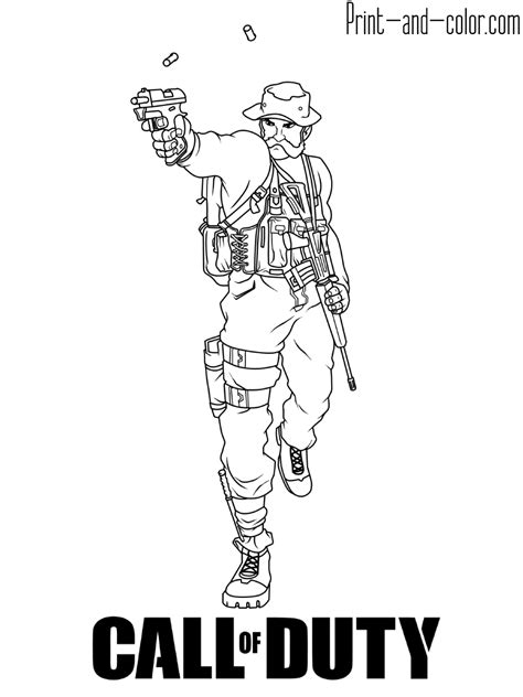 call  duty coloring pages print  colorcom