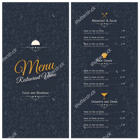 buffet menu templates psd vector eps ai illustrator