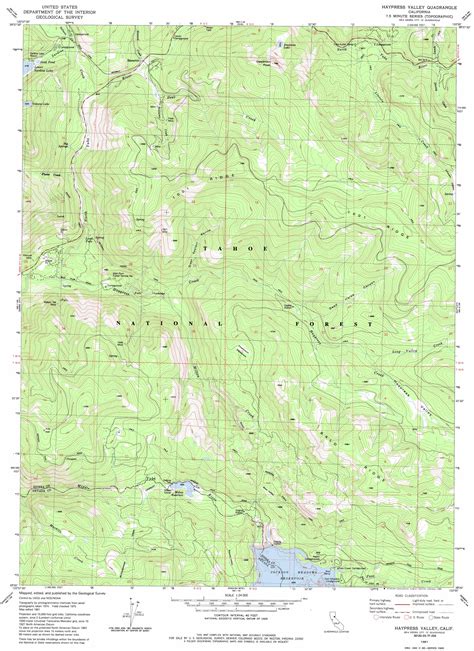 Haypress Valley Topographic Map 124000 Scale California
