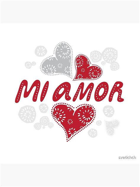 Póster Mi Amor Mi Amor En Español Letras Decorativas Románticas De