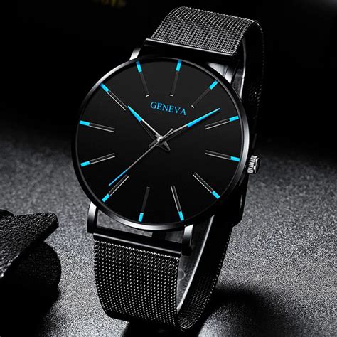 Fashion Minimalist Mens Ultra Thin Watches Men Business Stainless