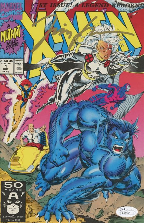 Jim Lee Signed Vintage 1991 X Men Vol 2 Issue 1 Marvel Comic Book