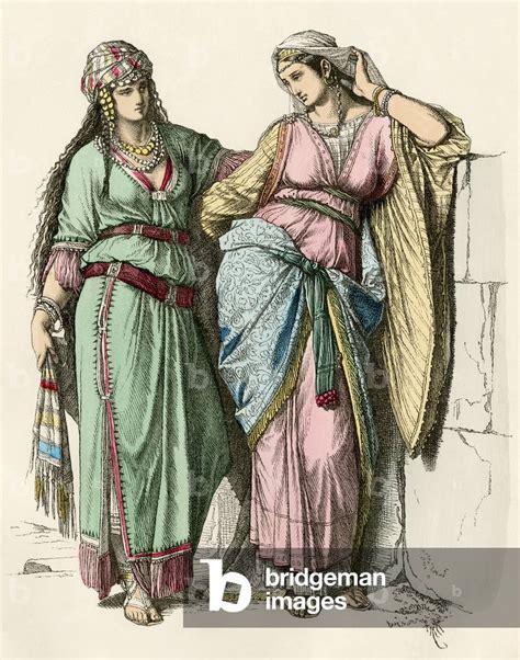 Traditional Costume Of Jewish Women In Israel In Antiquity Colourful