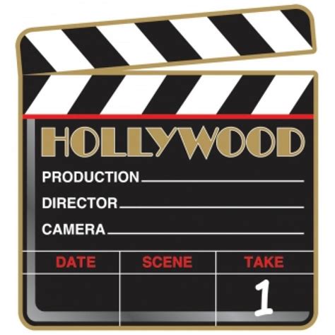 Hollywood Clapper Board Cutout 26cm Party Party