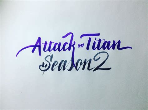 Attack On Titan Calligraphy Rshingekinokyojin