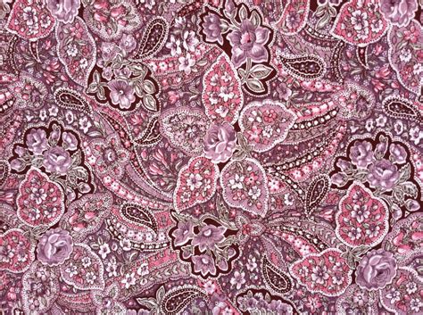 Fabric Pink And Purple Flowers And Paisley By Allthatfabric 450