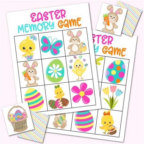 Free Printable Easter Matching Game For Kids Kara Creates