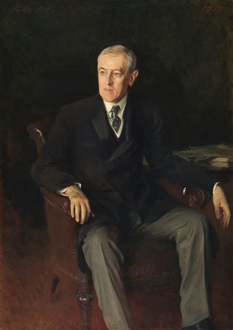 Portrait Of Woodrow Wilson 1856 1924 American President By John