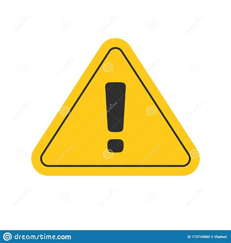 Risk Attention Road Sign Or Alert Caution Yellow Triangle Icon With