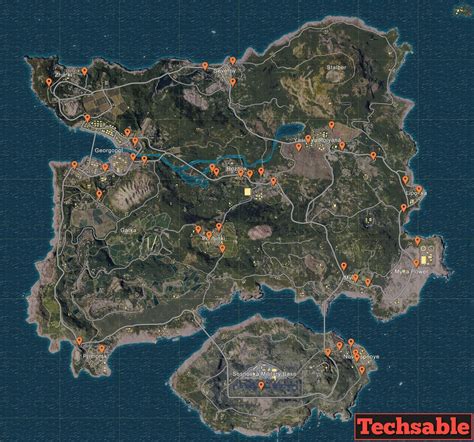 PUBG Mobile Loot Map High Loot And Vehicles Location Techsable