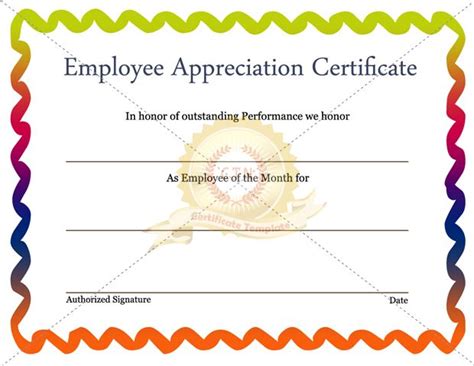 Employee Recognition Certificates Templates Free 3 Best Templates