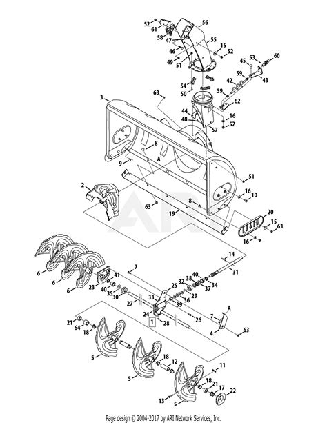 Mtd Oem 190 032 Snow Thrower 2010 Parts Diagram For Chute Assembly