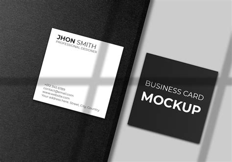 Premium Psd Creative Square Business Card Mockup