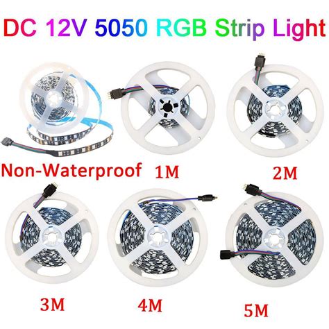 5050 Rgb Led Strip Lights Waterproof 5m 10m 20m 12v 44key Ir Controller