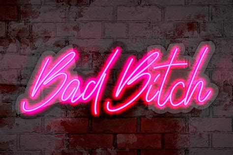 Bad Bitch Neon Bad Bitches Sign Neon Bitch Pink Neon Sign Etsy