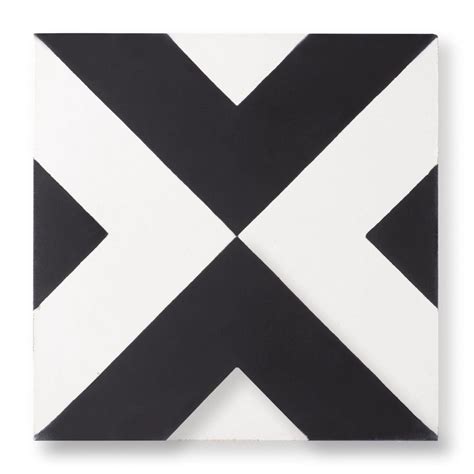 Excalibur Black And White Tile Cement Tile Riad Tile Black And