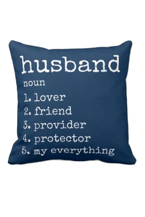 Husband Definition Anniversary T Pillow Birthday Ts For Husband Thoughtful