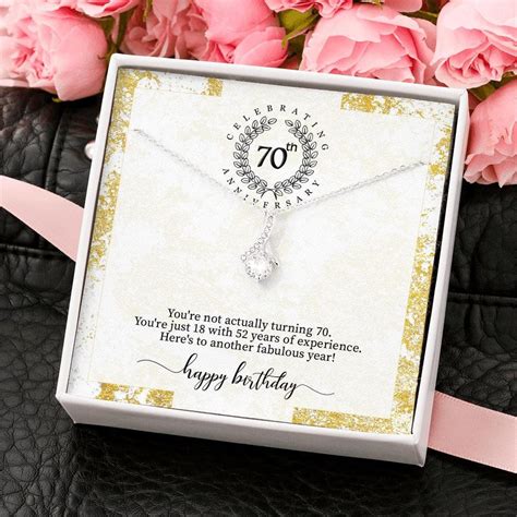 It's difficult to surprise and delight the kind of guy who's got it all. 70th Birthday Gift 70th Birthday Necklace 70th Gift for ...