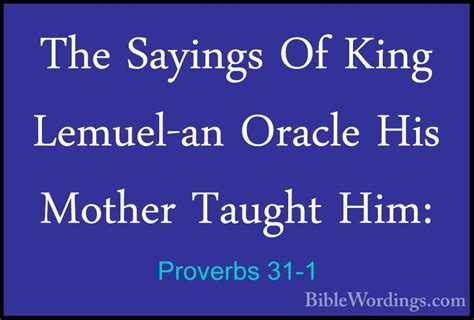 Proverbs 31 Holy Bible English
