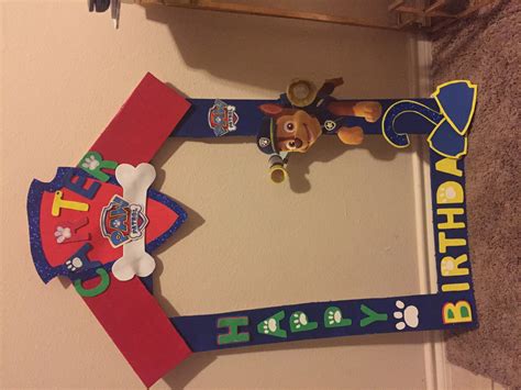 Diy Party Frame Paw Patrol Paw Patrol Party Paw Party Party Frame