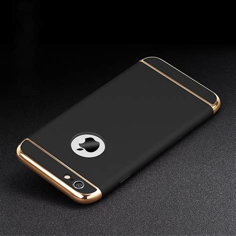For Iphone 6s Plus 6 Case Iphone6 Gold Luxury Back Hard Cover Black