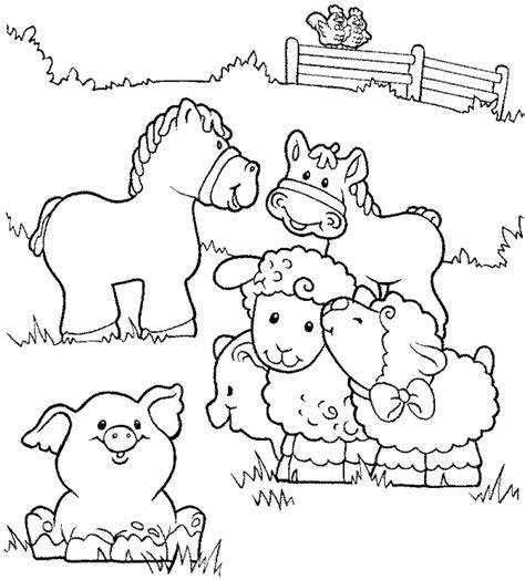 20 Free Printable Farm Animal Coloring Pages