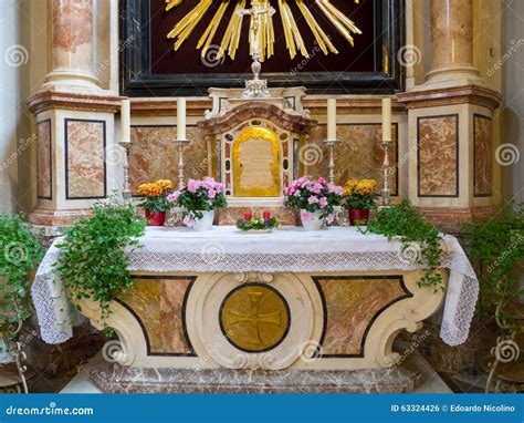 Altar In A Catholic Church Stock Photo Image Of Architecture 63324426