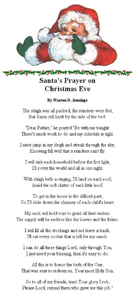 Santas Prayer On Christmas Eve Pictures Photos And Images For