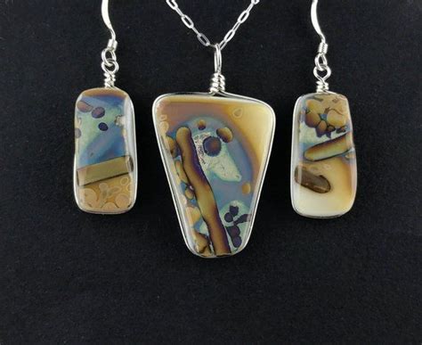 Fused Glass Jewelry Ivory And Reactive Fused Glass Pendant Etsy Fused Glass Jewelry Fused