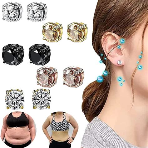 Unisex Magnetic Acupuncture Point Earrings Weight Loss Earring Bio
