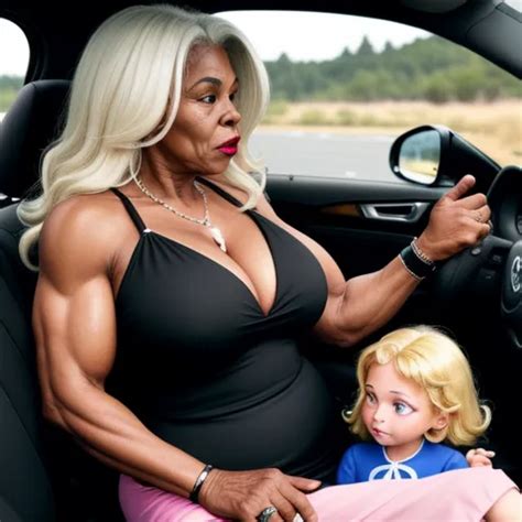 Highest Resolution Photo Gilf Huge Older Muscle Black Woman In Black