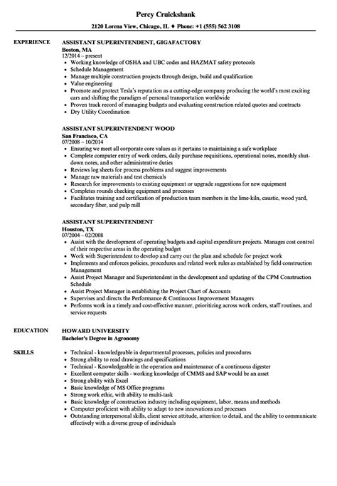 In general, the skills you have are more important than your education. Construction Superintendent Resume | TemplateDose.com
