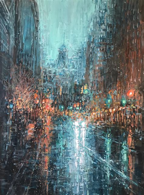 Rainy Painting I Did Of Market Street Rphiladelphia