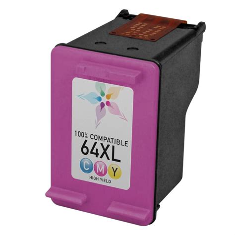 Remanufactured For Hp N9j91an 64xl Hy Tri Color Ink Cartridge