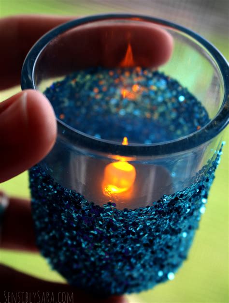 Diy Glitter Candle Holders