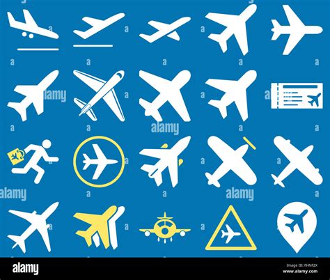 Aviation Icon Set Stock Photo Alamy