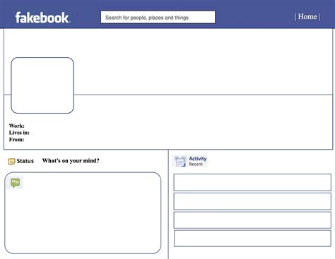 Facebook Template For Teachers Facebook Profile Template Facebook