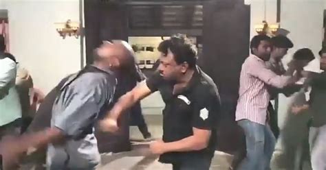 watch ram gopal varma s fight with his film s protesters he wishes he had