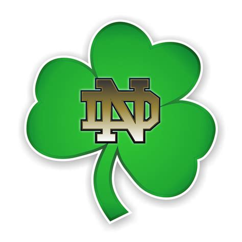 Notre Dame Fighting Irish Shamrock And Nd Precision Cut Decal Sticker