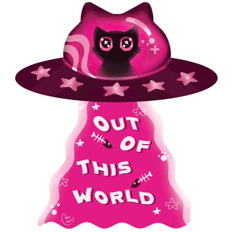 Pink Ufo Alien Cat Chloe Colors