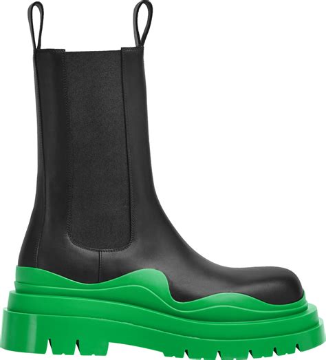 Bottega Veneta Black And Green Sole Tall Tire Boots Inc Style